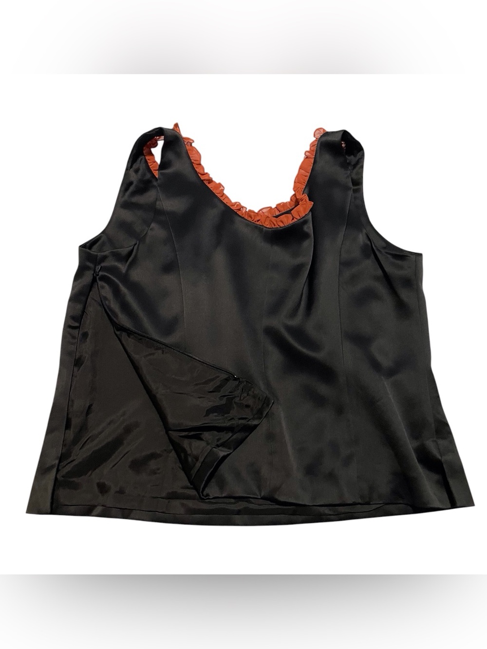 Louse Ricci Black Sleeveless Women’s Top with Ruffle, 16 - Picture 6 of 9